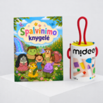 spalvinimo knygele su mideer silkinemis kreidelemis 24vnt
